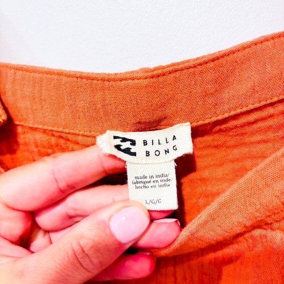 BILLABONG Orange cotton romper | relaxed beachy summer one-piece | Large * - Picture 10 of 10